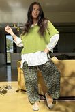 Scamp Leopard Demi Bloom Pant Olive - /5